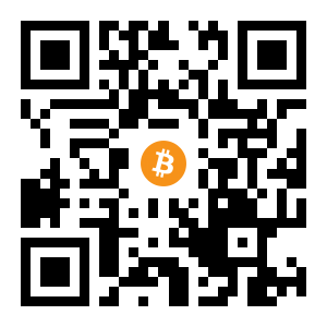 bitcoin:1NorUkSmDqam2fPXzn5h12uo6FCtiXsLe6 black Bitcoin QR code