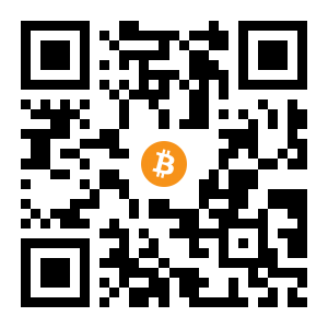 bitcoin:1NprHZBhgBeM9YME4yXKErbff9yMkHgJNE black Bitcoin QR code
