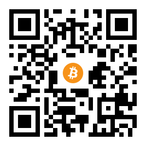 bitcoin:1NqdF85cPLG2D2xjBnFFaftw9XiT5NBhUC black Bitcoin QR code