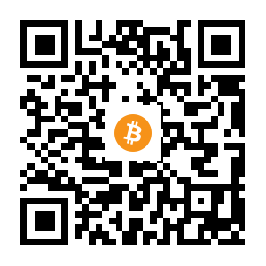 bitcoin:1NrPV9upbntpmTFGWBFYUxqEmE9e4MC21K black Bitcoin QR code