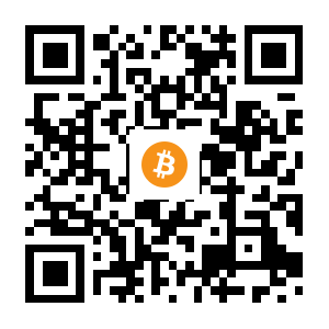 bitcoin:1Nt8kosKiXaeM9GjLHE5cWfSMe2HePaChT black Bitcoin QR code