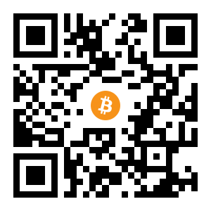 bitcoin:1NyYPy42ADhzXtNrNw4JELxSpcSvZzXw9n black Bitcoin QR code
