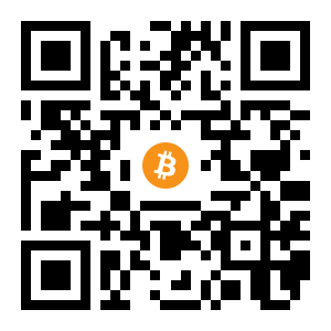 bitcoin:1P1jSEdNz7dNPQgHKfdMFYFiFByoGTaxBi black Bitcoin QR code