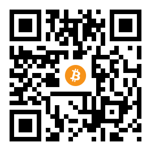 bitcoin:1P2uQnwe7XAVKNYrYi7ZzaYVaJhk9NsaUU black Bitcoin QR code