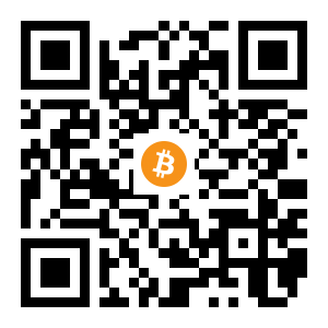 bitcoin:1P3gMMBbDsoR9zDh6XREH8kLWEfWE8Gd7U black Bitcoin QR code