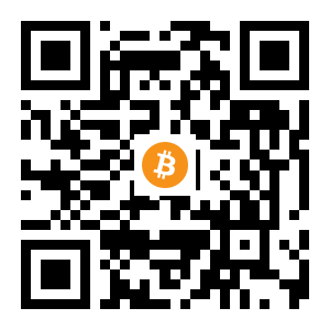 bitcoin:1P3ruJw47bu5LoDxFRcFDnZyncJm1jvXqq black Bitcoin QR code