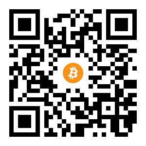 bitcoin:1P3vxWiikt1KGAtJYCpkKdCcuqEXPHV1z1 black Bitcoin QR code