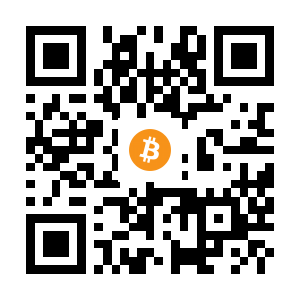 bitcoin:1P4jaXZUnkoWFUfBCeU1Aac9YVEMxiE5ax black Bitcoin QR code