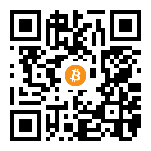bitcoin:1P5Wu2xchzsgyEnrSkF7H6rN8uoh3VUYkW black Bitcoin QR code
