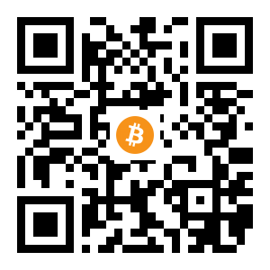 bitcoin:1P66b1DEJ9Qv9kvrPD2bzE3wEAFLVzzZoK black Bitcoin QR code