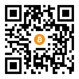 bitcoin:1P8s3QVMjyiHGHad4H6LXGmvscV2AqfzNV black Bitcoin QR code