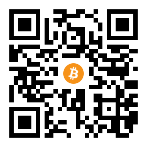bitcoin:1P9vRm5MinvK6R3PbkEUrjAuiRWJF8fhBV black Bitcoin QR code