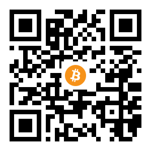 bitcoin:1PACrAUs9mqzuASSngrExdb7CpnkGtbdET black Bitcoin QR code