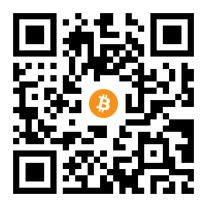 bitcoin:1PAJuSHLNwTdAhGajSWECxGcLUATdw6TkH black Bitcoin QR code