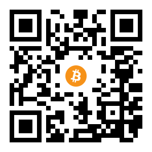 bitcoin:1PAvywq9yk2QdhpJwueWJ37V5vraTLa6B1 black Bitcoin QR code