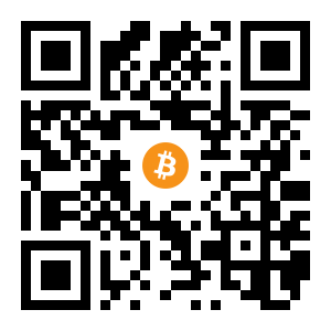 bitcoin:1PCKKtLn6G5aRbMyggvKLVwmRa328bufgx black Bitcoin QR code