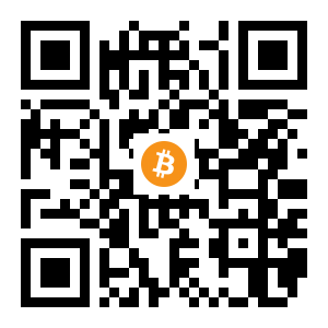 bitcoin:1PCRVCoVNfPbCSdd5NBjpXx3stomshEkvH black Bitcoin QR code