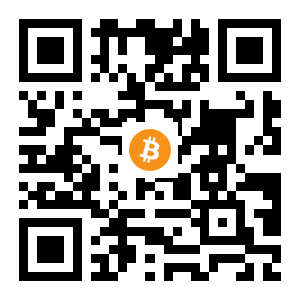 bitcoin:1PCaHiLCSiinPE6tgnoC4J6P39etLUhniQ black Bitcoin QR code
