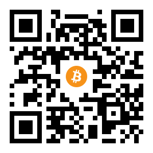bitcoin:1PE9caW7ZNam2RryzW5eQQPpZiATVF2xt3 black Bitcoin QR code