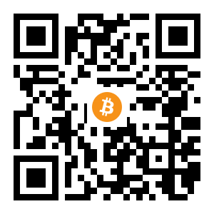 bitcoin:1PEv1thgPmmBccD9A4TemPaGiFrJrxfFs black Bitcoin QR code