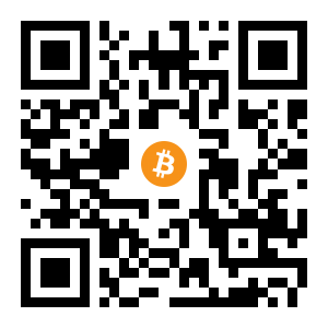 bitcoin:1PFHzLbkVvgu1MBn9ZYR5ZGhB8xqFoNF55 black Bitcoin QR code