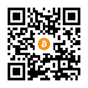 bitcoin:1PHJZeYXqBEW44GoedLwP94KVaFu4phAmx black Bitcoin QR code