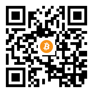 bitcoin:1PJbDLGAe59Ti74edioPZLhAiFGHCNsd2K black Bitcoin QR code