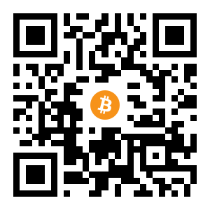 bitcoin:1PL4LkWEbZAaT1FesSmG77wK1PY1rERNLZ black Bitcoin QR code