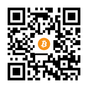 bitcoin:1PLRUpFVs8WtyzXCrtFNf2fDgYi7Mc6Co1 black Bitcoin QR code