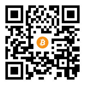 bitcoin:1PLXydnAhNDgM7kXwC1JwJYq5ibz9J4v2s black Bitcoin QR code