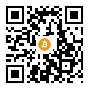 bitcoin:1PLbnLCBQtD9cbQUP8twoDfiJ7Gd12GAWP black Bitcoin QR code