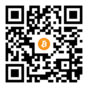 bitcoin:1PLbv1EfqxNYqkfUdXoDiyLLk9dLEhXWgA black Bitcoin QR code