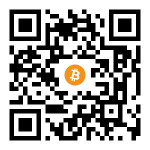 bitcoin:1PQxNWYJQ3aNMuvH4DyGteQcnDNxQpjayY black Bitcoin QR code