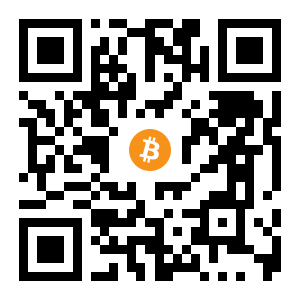 bitcoin:1PRBaTLnWHHFX1ChvgTBAYmDE9vDiJk3XT black Bitcoin QR code