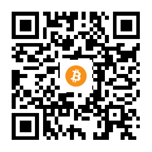 bitcoin:1PTr4hGtZBf6uCRXex6gFWavVR7KV4PAX2 black Bitcoin QR code