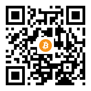 bitcoin:1PTy54hrGvAE7BmGDLbwjYtD4E1s8fHqb5 black Bitcoin QR code