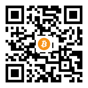 bitcoin:1PUNeh7A9R3zJJU4nPcW5zg5Awu8a3AGfG black Bitcoin QR code