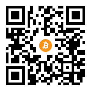 bitcoin:1PURc3YfcNcXvNvuy1xqiGeikrxXM5toHu black Bitcoin QR code