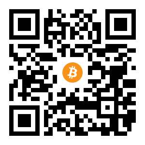 bitcoin:1PUbcHyJ478ygx2y8A3kdtCBME2fD45h9y black Bitcoin QR code