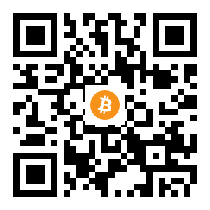 bitcoin:1PUnzaid5uJeoY52V3sysj7vBbomZdh8qY black Bitcoin QR code