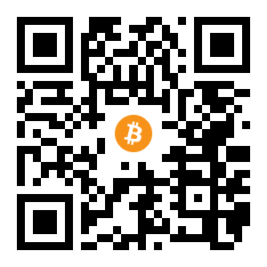 bitcoin:1PUsFNvqEyLj8svnBfbrPmS4uePAecwaaC black Bitcoin QR code