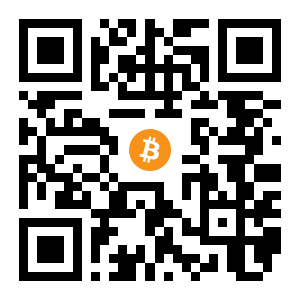 bitcoin:1PVQE7CAdEsnsxk2wvhXZZVPWcwn5wccf5 black Bitcoin QR code