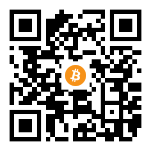 bitcoin:1PVRFRWqwWWbgo7BoKQPHwLbhBC6dTkEdY black Bitcoin QR code