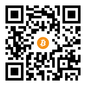 bitcoin:1PVwmn7G2tUsvbKGN1v17Z6adj3JDaiDiE black Bitcoin QR code