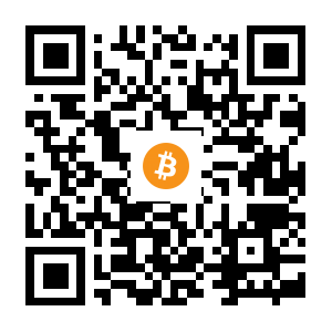 bitcoin:1PWcbzErBkyQ1gYQ7HT9vuuAAEu8MHzSYT black Bitcoin QR code