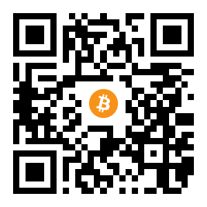 bitcoin:1PWxysjFA9hfMBZm73DdmQ9R3RvtcrxAKG black Bitcoin QR code
