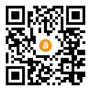 bitcoin:1PWyb6fadT9HuMnGtUnTqbdnfLNy97PpW black Bitcoin QR code