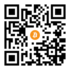 bitcoin:1PXJAEs2pV4buq6pW6JmdwtC4BXnUFcKzQ black Bitcoin QR code