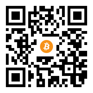 bitcoin:1PXZKwpDh6X3A5pVsZEmJedikKjQnLGvWf black Bitcoin QR code