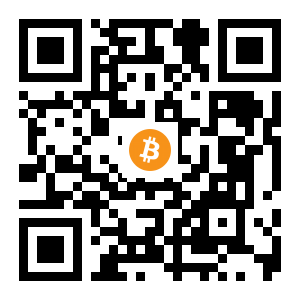 bitcoin:1PXnyJ258d2xmRZpTig8yjqPrqcwb1ERvf black Bitcoin QR code